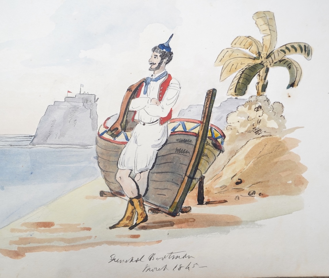 Thomas Staunton (Major General) St. Clair, 1785-1847, Views of Madeira and figural sketches, circa 1845